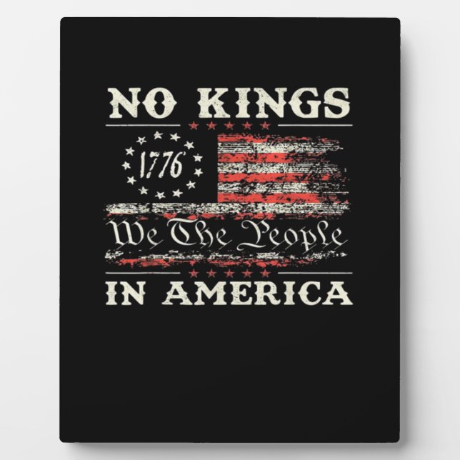 Plaque Photo No Kings In America United States Independence Cla (Devant)