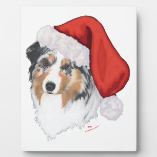 Plaque Photo Noël du berger australien