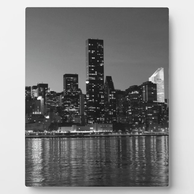 Plaque Photo Noir Blanc New York City Skyscapants Silhouette (Devant)