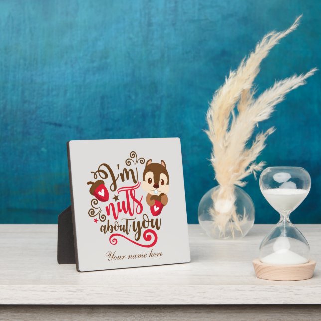 Plaque Photo noix sur vous écureuil ajouter nom (Insitu)