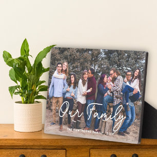 Plaque Photo Nom de la famille Type de script Texte personnalis