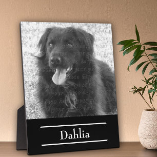 Plaque Photo Nom de votre chien Modèle photo Keepsaké