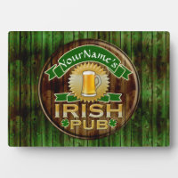 Nom personnalisé Irish Pub Signer la Saint Patrick