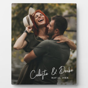 Plaque Photo Noms de script modernes couples photo mariage