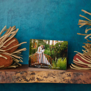 Plaque Photo Noms des mariés Date 5x7 Photo de mariage