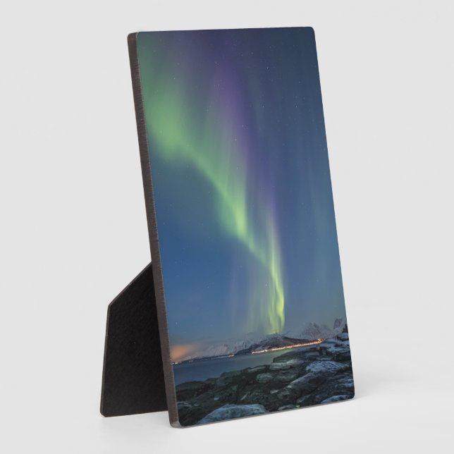 Plaque Photo Northern Lights Norvège (Côté)