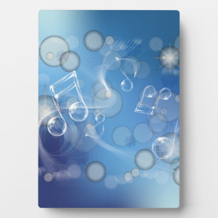 Plaque Photo Notes musicales en verre d'Imaginaire