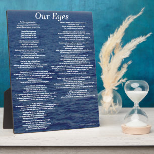 Plaque Photo Notre poème d'amour aux yeux Vagues océaniques