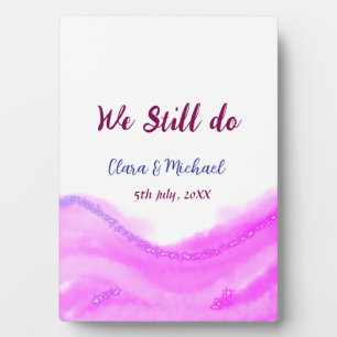 Plaque Photo Nous faisons encore de l'eau rose violet paillette