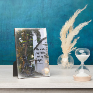 Plaque Photo Nous Marchons Par La Foi Pas En Vue