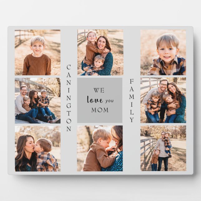 Plaque Photo Nous t'aimons Maman Famille Nom Photo Collage Plaq (Devant)