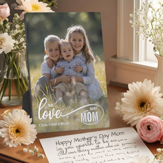 Plaque Photo Nous t'aimons Maman Photo Cadeau de Fête des Mères
