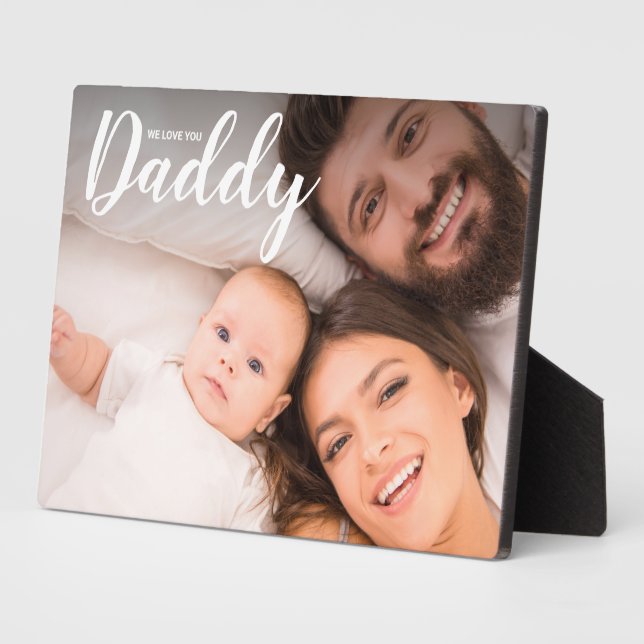 Plaque Photo Nous t'aimons papa cadeau photo personnalisé pour  (Côté)