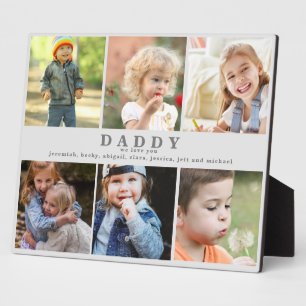 Plaque Photo Nous t'aimons Papa Noms Photo Collage