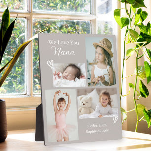 Plaque Photo Nous t'aimons, petits-enfants de Nana, collage de