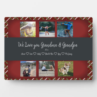 Plaque Photo Nous Vous Aimons, Grand-Parents Personnalisé 6 Gri