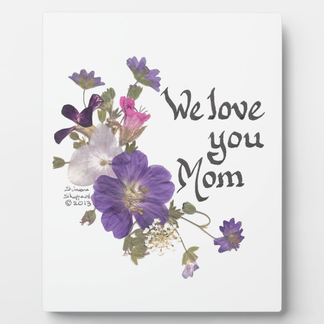 Plaque Photo Nous vous aimons les cadeaux de maman (Devant)