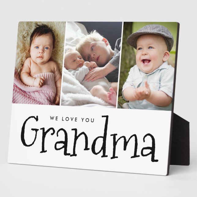 Plaque Photo Nous vous aimons Mamie multiple Grandchildren phot (Côté)
