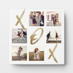 Plaque Photo Nouveaux mariés X O X Hugs & Kisses Grille photo C