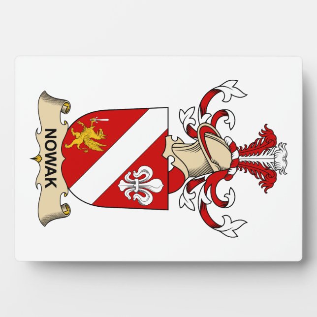 Plaque Photo Nowak Family Crest (Devant)