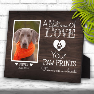 Plaque Photo Noyer foncé Famille des animaux de compagnie Photo