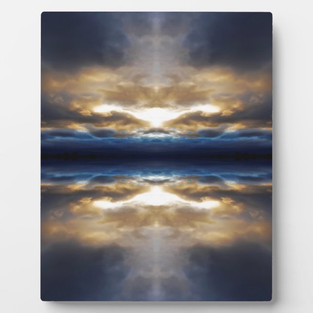Plaque Photo Nuages de kaléidoscope au coucher du soleil (Devant)