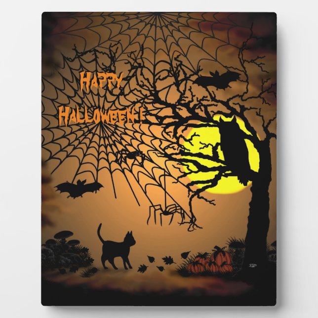 Plaque Photo Nuit d'Halloween, Joyeux Halloween ! (Devant)