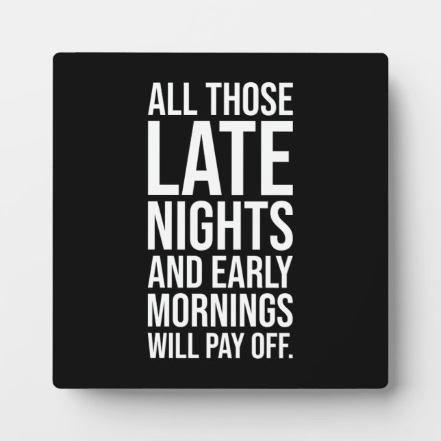 Plaque Photo Nuit Tard Début Matin - Hustère, Succès (Devant)