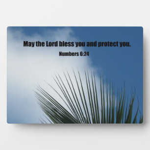Plaque Photo Numbers 6:24 May the Lord bless you....