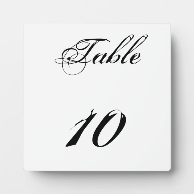 Plaque Photo Numéro de table (Devant)