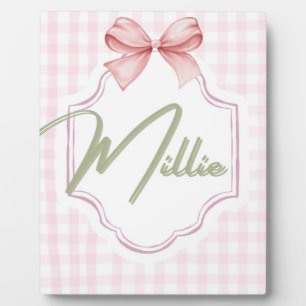 Plaque Photo Nurserie personnalisée pour bébé fille Millie avec