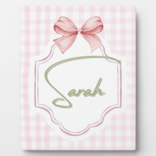 Plaque Photo Nursery personnalisé pour bébé fille Sarah avec no