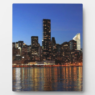 Plaque Photo NYC New York City Manhattan Nuit