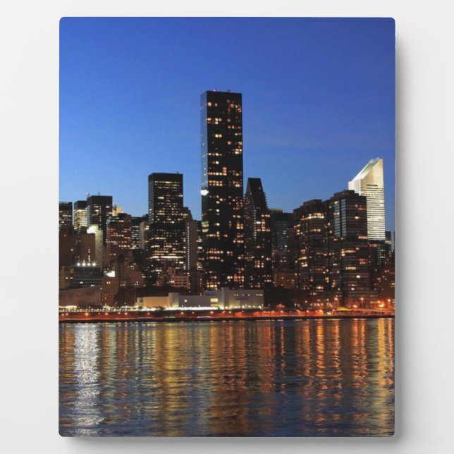 Plaque Photo NYC New York City Manhattan Nuit (Devant)