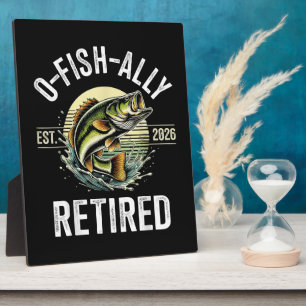 Plaque Photo O-Fish-Allement Retraité 2026 Pêcheur Pêche