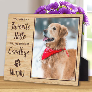 Plaque Photo Objet-souvenir de perte d'animal de compagnie Mémo