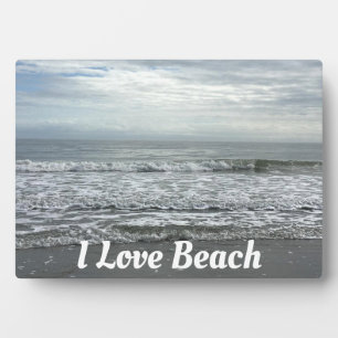 Plaque Photo Ocean Sea Beach Water Photo Citation de typographi
