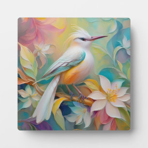 Plaque Photo Oiseau d'Imaginaire tourbé d'or