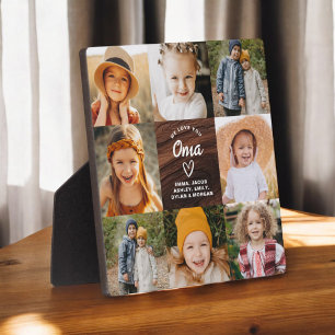 Plaque Photo Oma We Lots Hearts Wood Photo Collage