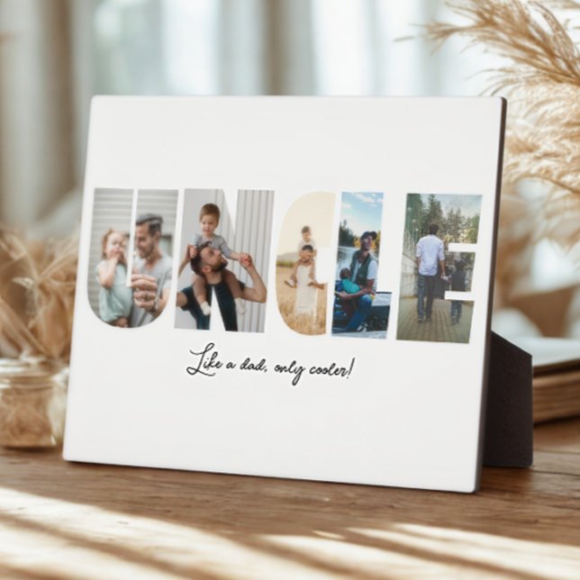 Plaque Photo Oncle Photo Collage 5 images Collage (Créateur téléchargé)