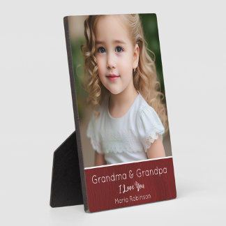 Plaque Photo One Photo Personalized Grandma & Grandpa