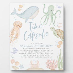 Plaque Photo Oneder Sea 1st Birthday Time Poster avec Easel
