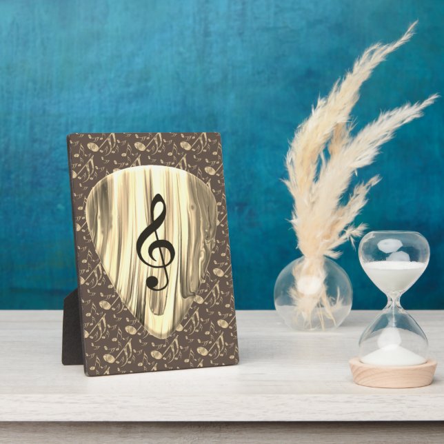 Plaque Photo Onglet de guitare de notes musicales personnalisée (Côté)
