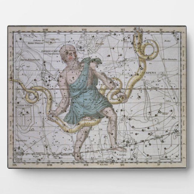 Plaque Photo Ophiuchus ou Serpentarius, de 'Un Atlas Céleste (Devant)