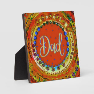 Plaque Photo Orange Abstrait Fun Papa Inspirivity