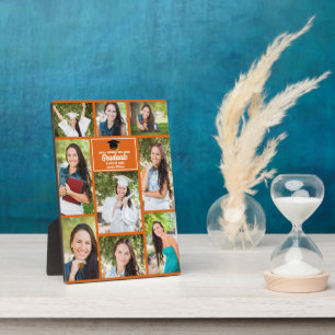 Plaque Photo Orange Graduate Collage Graduate Photo