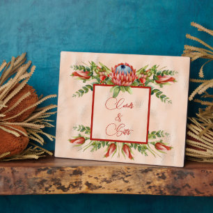 Plaque Photo Orange Succulent Blossom