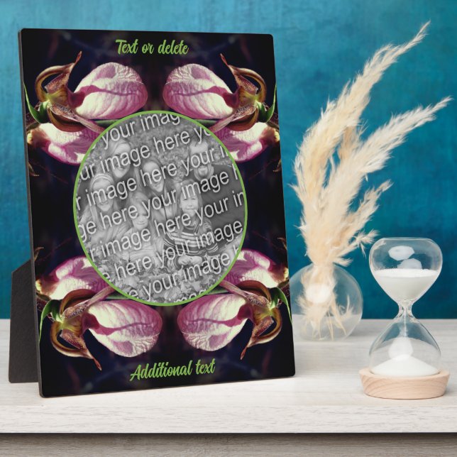 Plaque Photo Orchidée à chlipper rose sauvage Ajoutez votre pro (Côté)