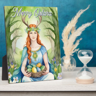 Plaque Photo Ostara Déesse Sabbat de l'Équinoxe de Printemps Au