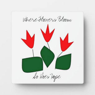 Plaque Photo Où fleurissent les fleurs